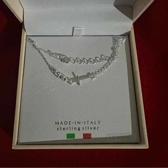 100% Authentic Mia Fiore Cross Bracelet (NIBSterling Silver)